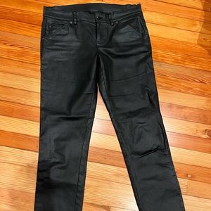Coated black jeans